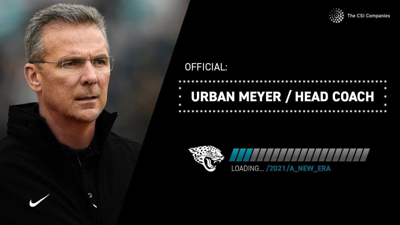 Urban Mayer has been appointed Jaguar's head coach